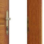 Porta com Batente de Giro Decorada Madeira Maciça Angelim Lado Esquerdo 2,10x0,80m Galon