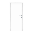 Porta com Batente de Giro Lisa Madeira Colméia Pintura UV Branco Lado Esquerdo 2,10x0,80m Artens