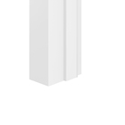 Porta com Batente de Giro de Madeira Sarrafeada Decorada Pintura UV Branco Vivace Lado Direito 2,10x0,60m Artens