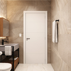 Porta com Batente de Giro de Madeira Sarrafeada Decorada Pintura UV Branco Vivace Lado Esquerdo 2,10x0,60m Artens