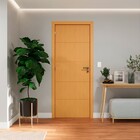 Porta com Batente de Giro de Madeira Sarrafeada Decorada Pintura UV Curupixá Vivace Lado Direito 2,10x0,60m Artens