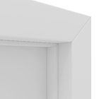 Porta com Batente de Giro de Madeira Sarrafeada Lisa Pintura UV Branco Vivace Lado Direito 2,10x0,60m Artens