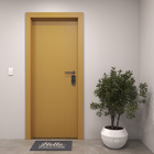 Porta com Batente de Giro de Madeira Sarrafeada Lisa Pintura UV Curupixá Vivace Lado Esquerdo 2,10x0,60m Artens