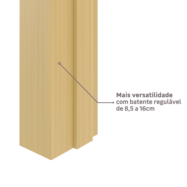 Kit de Porta de Madeira com Batente Vivace UV: Mais versatilidade com batente regulável de 8,5 a 16cm