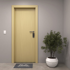 Porta com Batente de Giro de Madeira Sarrafeada Lisa Pintura UV Freijó Vivace Lado Esquerdo 2,10x0,60m Artens