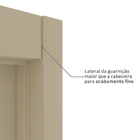 Porta com Batente de Giro De 12 a 19cm Sarrafaeada Lisa Lacca Touch Fendi Lado Direito ou Esquerdo 2,10x0,60m