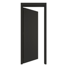 Porta com Batente de Giro 12 19cm Sarrafaeada Lisa Lacca Touch Nero Lado Direito ou Esquerdo 2,10x0,60m Vivace Plus