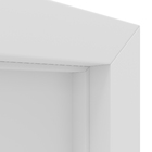 Porta com Batente de Giro de Madeira Sarrafeada Decorada Pintura UV Branco Vivace Lado Esquerdo 2,10x0,70m Artens