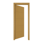 Porta com Batente de Giro de Madeira Sarrafeada Decorada Pintura UV Curupixá Vivace Lado Esquerdo 2,10x0,70m Artens