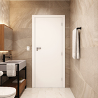 Porta com Batente de Giro de Madeira Sarrafeada Lisa Pintura UV Branco Vivace Lado Esquerdo 2,10x0,70m Artens