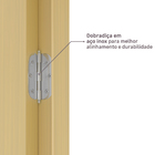 Porta com Batente de Giro de Madeira Sarrafeada Lisa Pintura UV Freijó Vivace Lado Esquerdo 2,10x0,70m Artens