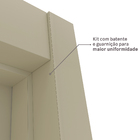 Porta com Batente de Giro De 12 a 19cm Sarrafaeada Lisa Lacca Touch Fendi Lado Direito ou Esquerdo 2,10x0,7m Vivace Plus