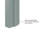 Porta com Batente de Giro 12 a 19cm Sarrafaeada Lisa Lacca Touch Grafite Lado Direito ou Esquerdo 2,10x0,7m Vivace Plus