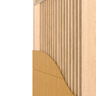 Porta com Batente de Giro de Madeira Sarrafeada Decorada Pintura UV Curupixá Vivace Lado Direito 2,10x0,80m Artens