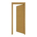 Porta com Batente de Giro de Madeira Sarrafeada Decorada Pintura UV Curupixá Vivace Lado Direito 2,10x0,80m Artens