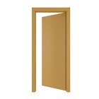 Porta com Batente de Giro de Madeira Sarrafeada Lisa Pintura UV Curupixá Vivace Lado Direito 2,10x0,80m Artens