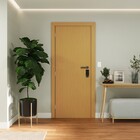 Porta com Batente de Giro de Madeira Sarrafeada Lisa Pintura UV Curupixá Vivace Lado Direito 2,10x0,80m Artens