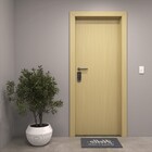 Porta com Batente de Giro de Madeira Sarrafeada Lisa Pintura UV Freijó Vivace Lado Direito 2,10x0,80m Artens