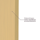 Porta com Batente de Giro de Madeira Sarrafeada Lisa Pintura UV Freijó Vivace Lado Esquerdo 2,10x0,80m Artens