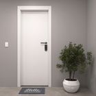 Porta com Batente de Giro De 12 a 19cm Sarrafeada Lisa Lacca Touch Bianco Lado Direito ou Esquerdo 2,10x0,8m Vivace Plus