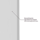 Porta com Batente de Giro De 12 a 19cm Sarrafeada Lisa Lacca Touch Bianco Lado Direito ou Esquerdo 2,10x0,8m Vivace Plus