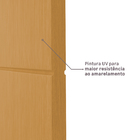 Porta com Batente de Giro de Madeira Sarrafeada Decorada Pintura UV Curupixá Vivace Lado Direito 2,10x0,90m Artens