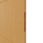 Porta com Batente de Giro de Madeira Sarrafeada Decorada Pintura UV Curupixá Vivace Lado Direito 2,10x0,90m Artens