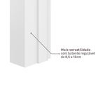 Porta com Batente de Giro de Madeira Sarrafeada Lisa Pintura UV Branco Vivace Lado Esquerdo 2,10x0,90m Artens