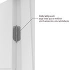 Porta com Batente de Giro de Madeira Sarrafeada Lisa Pintura UV Branco Vivace Lado Esquerdo 2,10x0,90m Artens