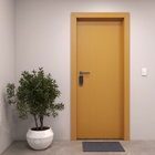 Porta com Batente de Giro de Madeira Sarrafeada Lisa Pintura UV Curupixá Vivace Lado Direito 2,10x0,90m Artens