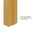 Porta com Batente de Giro de Madeira Sarrafeada Lisa Pintura UV Curupixá Vivace Lado Esquerdo 2,10x0,90m Artens