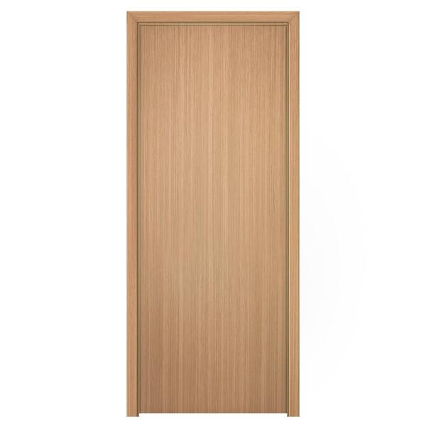 Porta com Batente Regulável de Giro de Madeira Sarrafeada Lisa Curupixá Lado Esquerdo 2,10x0,90x0,15m Pinhal Portas