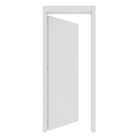 Porta com Batente de Giro De 12 a 19cm Sarrafaeada Lisa Lacca Touch Bianco Lado Direito ou Esquerdo 2,10x0,90m