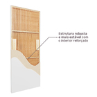 Porta com Batente de Giro De 12 a 19cm Sarrafaeada Lisa Lacca Touch Bianco Lado Direito ou Esquerdo 2,10x0,90m