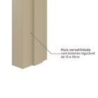 Porta com Batente de Giro De 12 a 19cm Sarrafaeada Lisa Lacca Touch Fendi Lado Direito ou Esquerdo 2,10x0,9m Vivace Plus