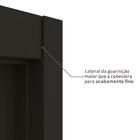 Porta com Batente de Giro De 12 a 19cm Sarrafaeada Lisa Lacca Touch Nero Lado Direito ou Esquerdo 2,10x1,00m Vivace Plus