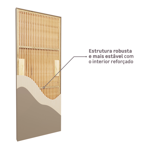 Kit de Porta de Madeira com Batente Vivace Plus: Estrutura robusta e mais estável com o interior reforçado