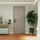 Porta com Batente de Giro 12cm Sarrafaeada Lisa Lacca Touch Capuccino Lado Direito ou Esquerdo 2,10x1,00m Vivace Plus