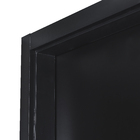 Porta com Batente de Giro Lisa Madeira Sarrafeada Laca Pu Preto Acetinado Modelo Delicata 2,10x0,90m Rohden Portas