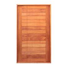 Porta com Batente Pivotante Decorada Madeira Maciça Angelim Modelo Irene 2,10x1,00m Galon