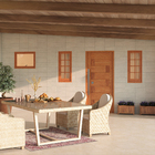 Porta com Batente Pivotante Decorada Madeira Maciça Angelim 2,10x1,20m Galon