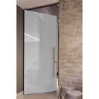 Porta com Batente Pivotante de Vidro Branco com Estrutura de Alumínio 2,38x1,05m Nox Portas