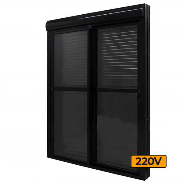 Porta Com Persiana Integrada De Alumínio Automatizada 220v 22