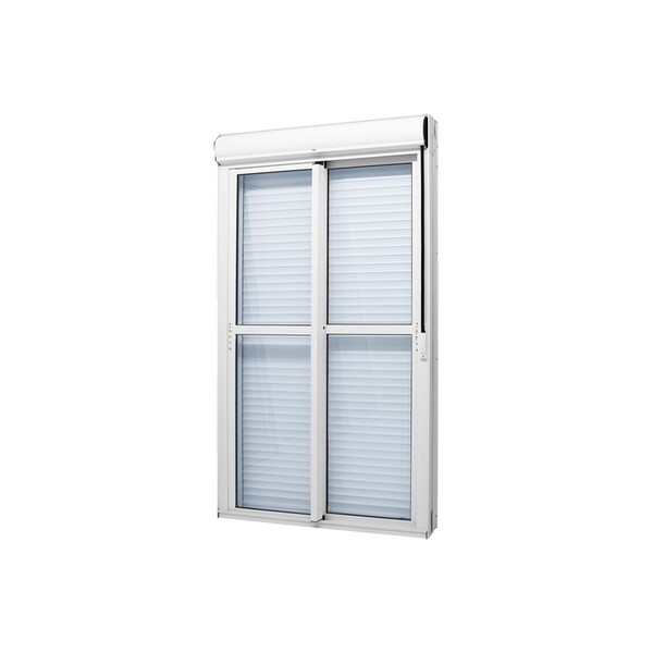 Porta Com Persiana Integrada Em Alumínio Branco Caribe Max 22