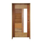 Porta Com Visor Mista Batente Misto 14 Puxador Barra Chata 11