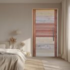 Porta Com Visor Mista Batente Misto 14 Puxador Barra Chata 12