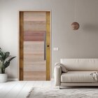 Porta Com Visor Mista Batente Misto 14 Puxador Barra Chata 82