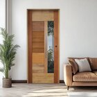 Porta Com Visor Mista Batente Misto 14 Puxador Barra Chata 92