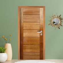 Porta Completa Bbb Em Madeira Maciça Cedro Arana 82cm X 210cm