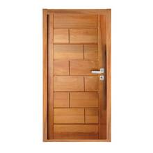Porta Completa Belga Em Madeira Maciça Tauari 90cm X 210cm